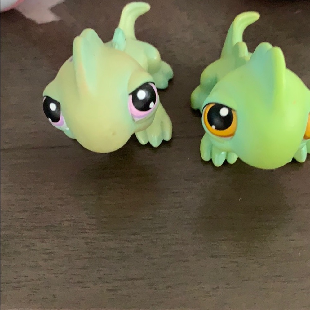 2 gecko lizard littlest pet shop